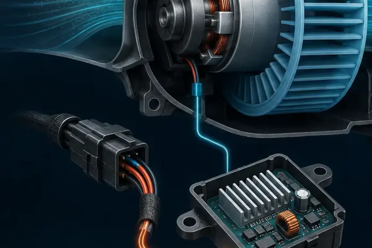 Blower motor and controller inspection for weak car AC airflow