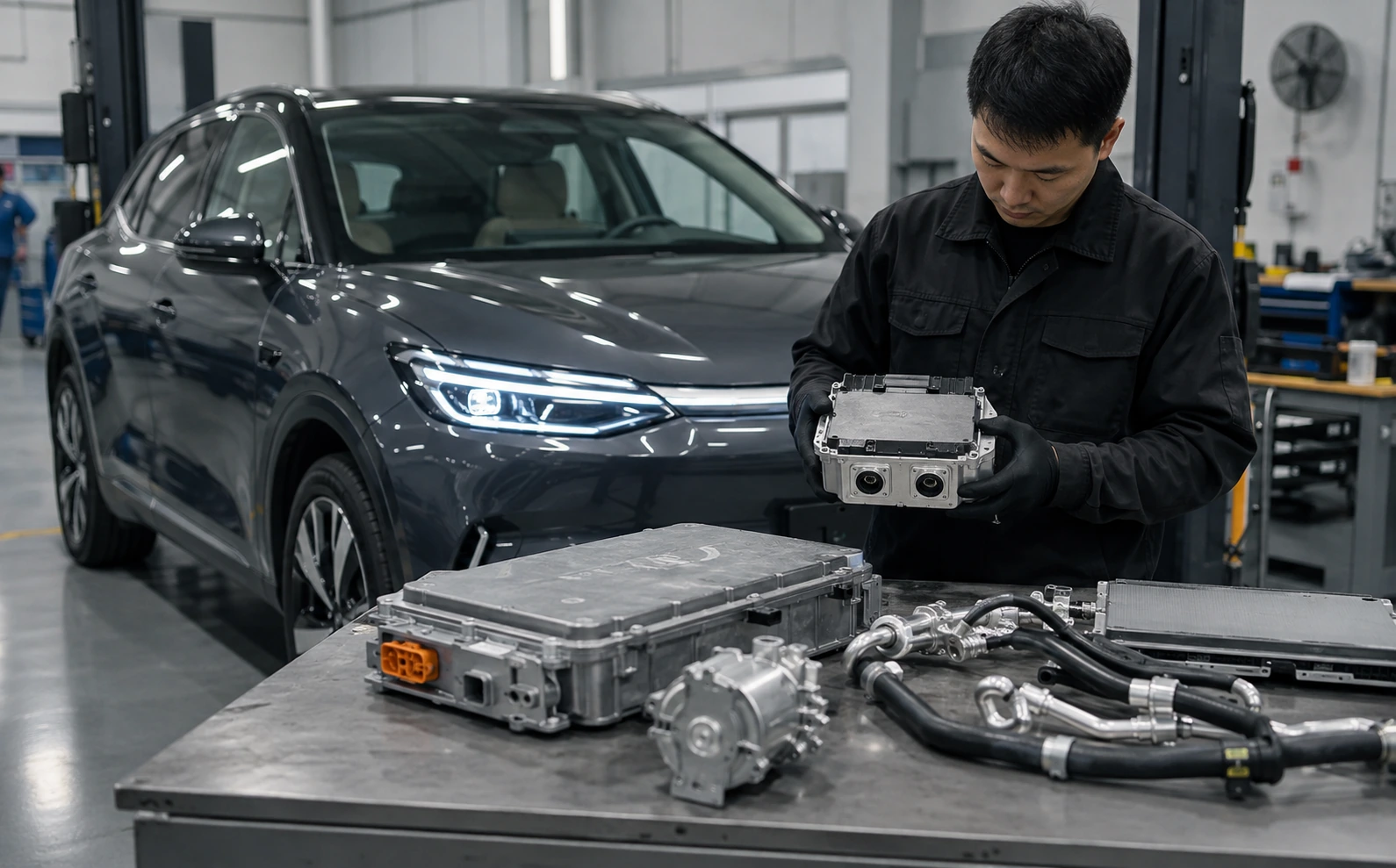 BYD MG Geely electric compressor and EV parts verification