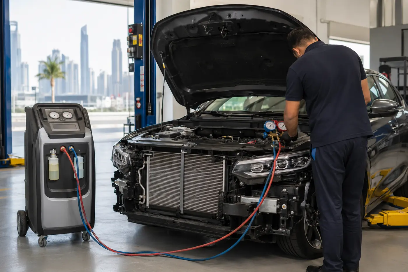 Car AC vent temperature diagnostic test