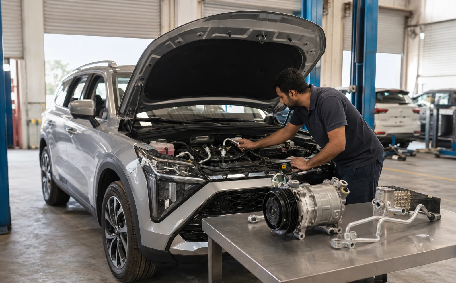 Chinese car AC parts verification before installation